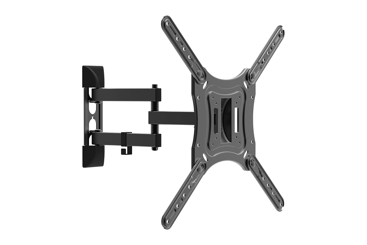 Кронштейн настенный для TV/монитора Harper TVFW-55, 17"-55", VESA 75x75мм-400x400мм, наклонный, поворотный, до 30 кг, черный