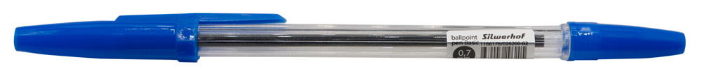 

Ручка шариковая Silwerhof BASIC, синий, колпачок, картонная коробка (026200-02), BASIC