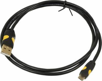 

Кабель Micro USB 2.0(Bm)-USB 2.0(Am), 2A, 1м, черный Smooth connector (326755), 0