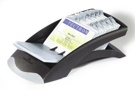 

Визитница настольная Durable Visifix Desk 2413-01 (200 визиток) вклад.:100шт. пластик черный(2413-01), 2413-01