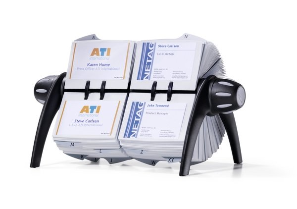 

Визитница настольная Durable Visifix fliip duo 2443-01 (600 визиток) вклад.:300шт. пластик черный(2443-01), (2443-01