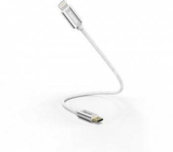 

Кабель USB Type-C (m)-Lightning 8-pin, позолоченные разъемы, 3A, 20см, белый Hama (00187209)