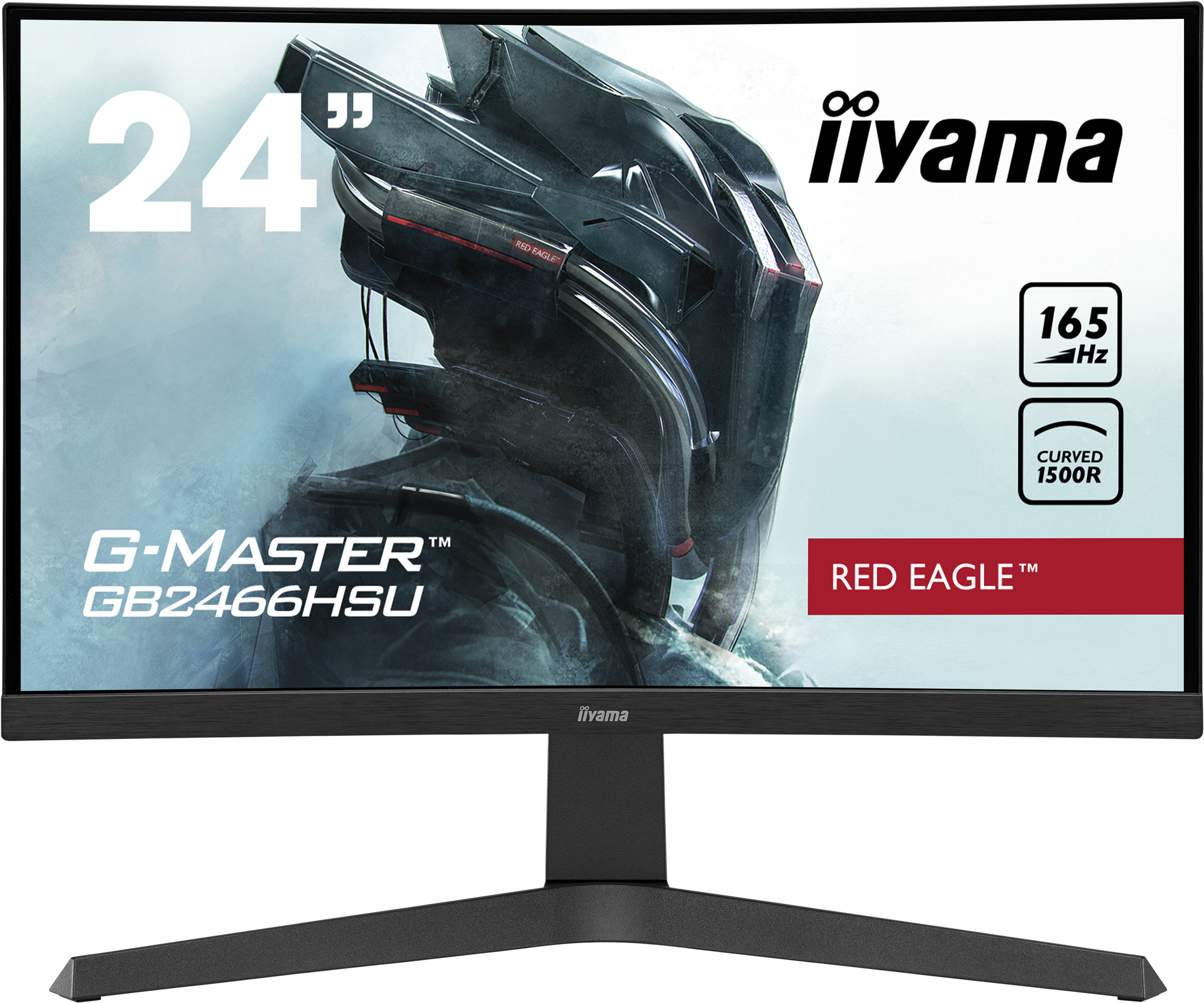 

Монитор 23.6" Iiyama G-MASTER GB2466HSU-B1 VA, изогнутый, 1920x1080 (16:9), 250кд/м2, 165Hz, 1мс, 178°/178°, FreeSync, HDMI, DisplayPort, USB-Hub, черный (GB2466HSU-B1), GB2466HSU-B1