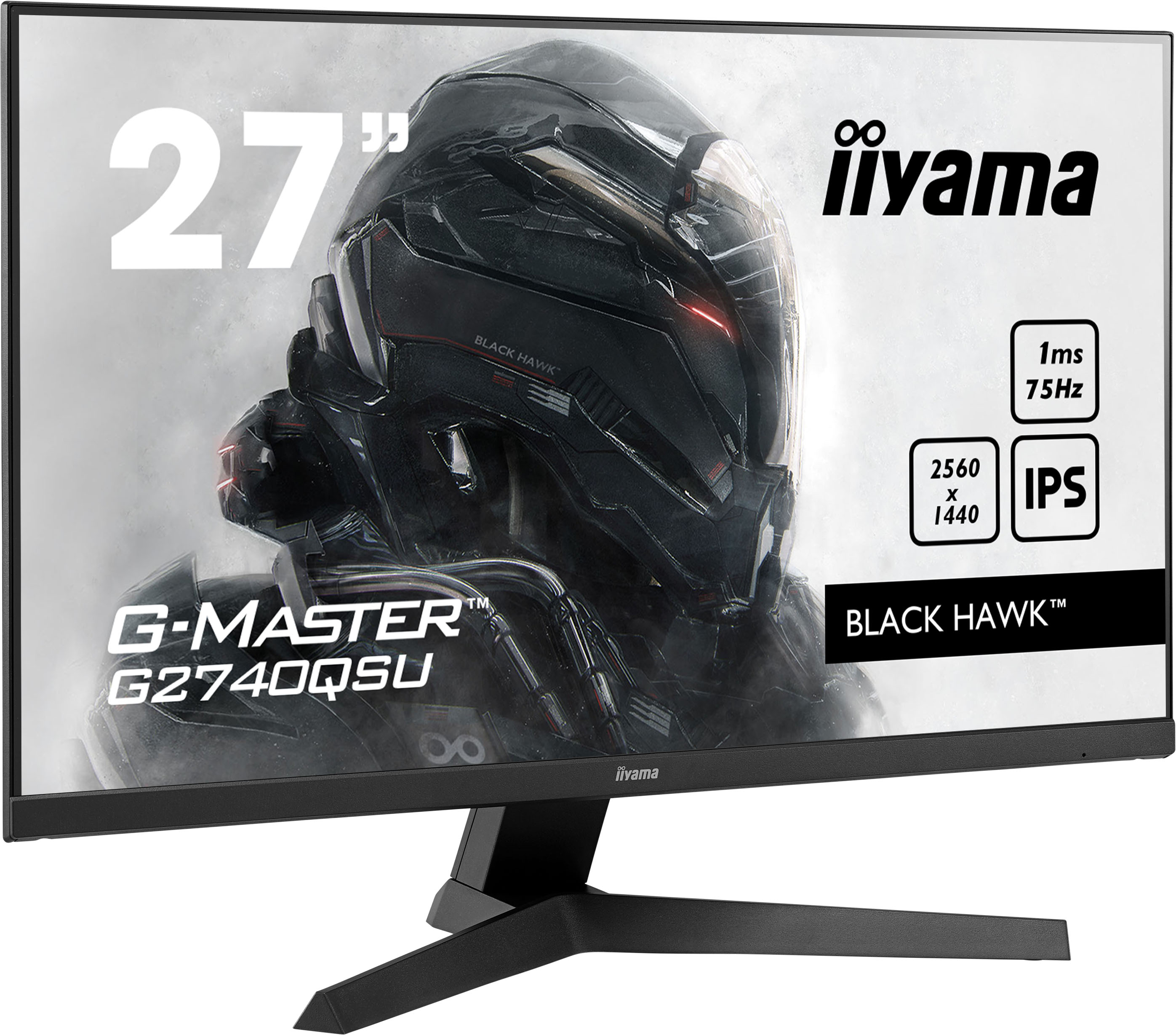 

Монитор 27" Iiyama G-MASTER G2740QSU-B1 IPS, 2560x1440 (16:9), 250кд/м2, 1мс, 178°/178°, FreeSync, HDMI, DisplayPort, USB-Hub, черный, G2740QSU-B1
