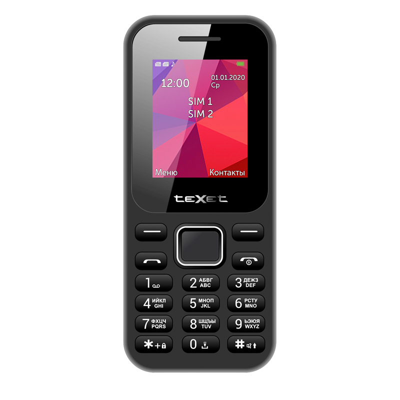 

Мобильный телефон teXet TM-122, 1.77" 128x160 TN, 2-Sim, 600 мА·ч, micro-USB, черный, TM-122