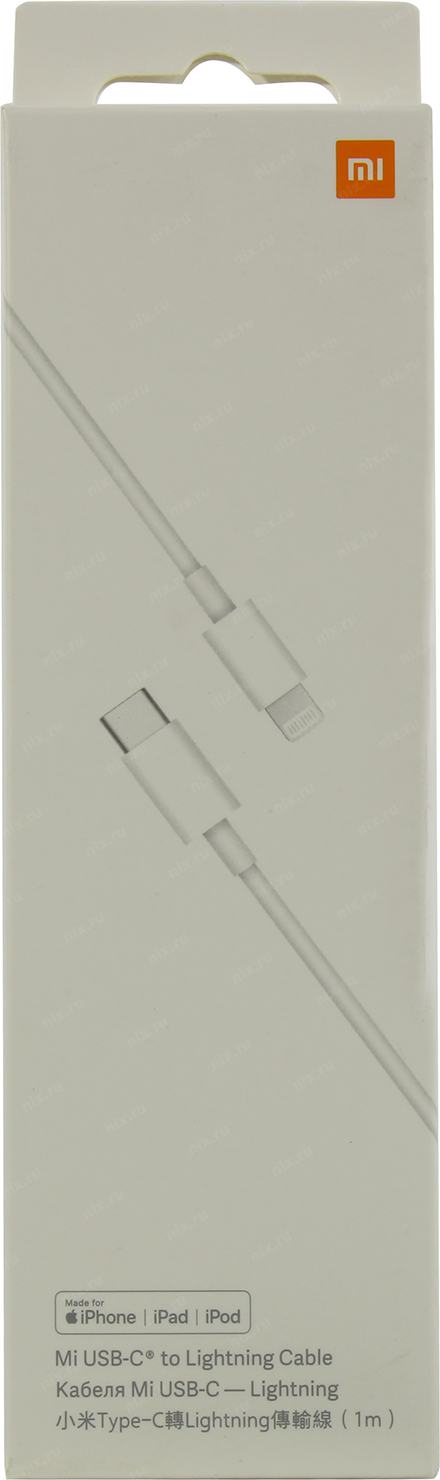 

Кабель Lightning 8-pin-USB Type-C, MFi, 1м, белый Xiaomi (BHR4421GL)