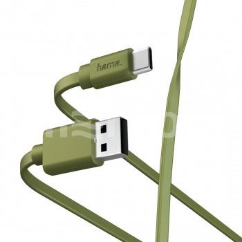 

Кабель USB-USB Type-C, плоский, 1м, зеленый Hama (1402353)