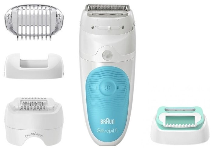 

Эпилятор Braun Silk-epil 5 SensoSmart 5-610, белый/голубой (1474358), Silk-epil 5 SensoSmart 5-610