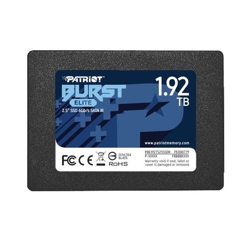 

Твердотельный накопитель (SSD) Patriot 2Tb BURST ELITE, 2.5", SATA3 (PBE192TS25SSDR)