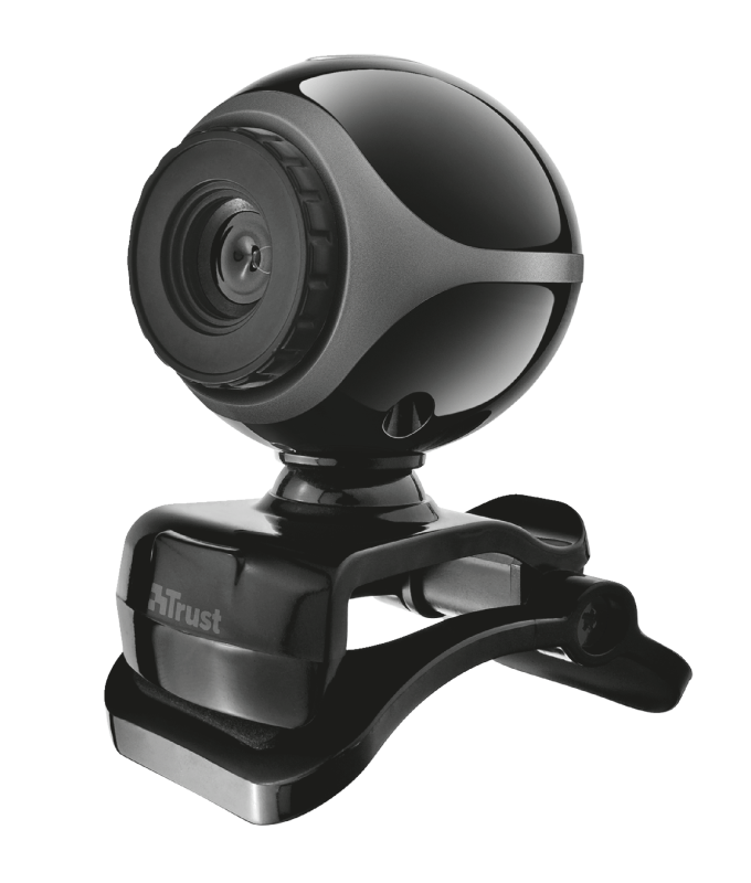 

Вебкамера TRUST Exis Webcam, 0.3 MP, 640x480, встроенный микрофон, USB 2.0, черный/серый (17003), Exis Webcam