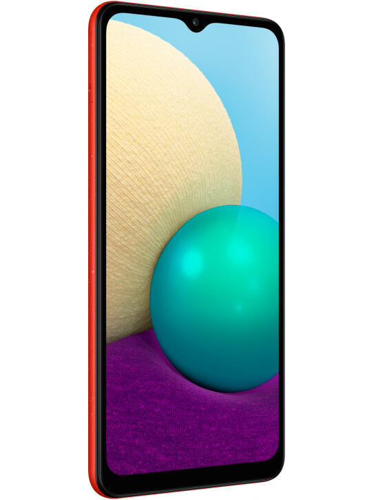 

Смартфон Samsung Galaxy A02, 6.5" 720x1600 PLS, MediaTek MT6739, 2Gb RAM, 32Gb, 3G/4G, Wi-Fi, BT, 2xCam, 2-Sim, 5000mAh, Micro-USB, Android 10, красный (SM-A022GZRBSER), Galaxy A02