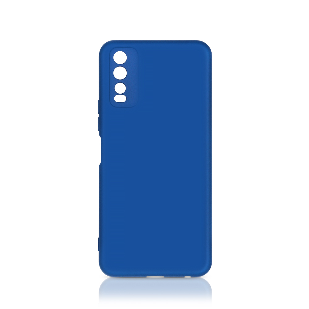 

Чехол-накладка DF силиконовый с микрофиброй для смартфона vivo Y200, полиуретан, синий (DF vOriginal-04)