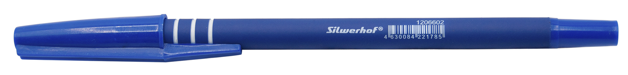 Ручка шариковая Silwerhof SILKEN, синий, каучук микропористый, колпачок (026211-02)