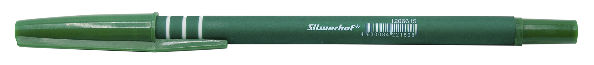 

Ручка шариковая Silwerhof SILKEN, зеленый, каучук микропористый, колпачок (026211-03), SILKEN