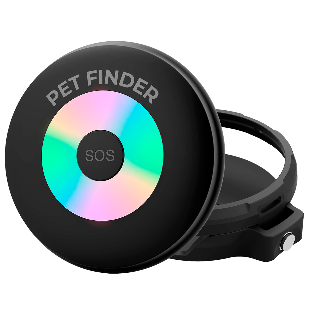 Трекер для животных GEOZON Pet Finder, GPS, SOS, 600mAh, IP67, черный (G-SM15BLK) - фото 1