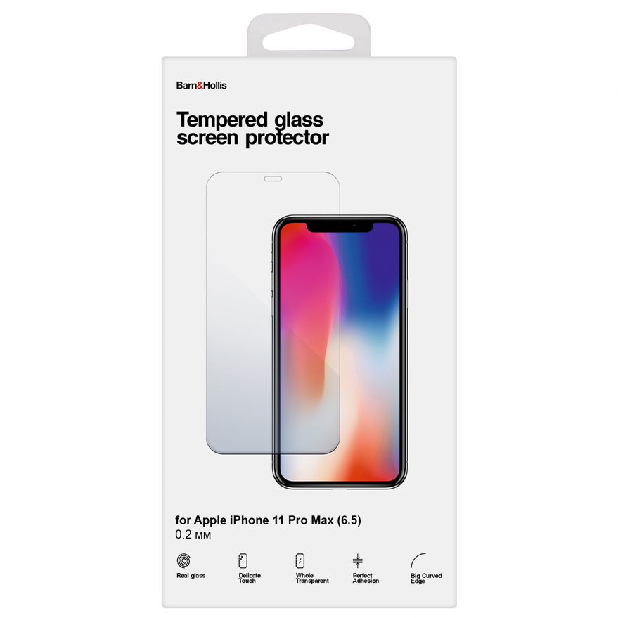 

Защитное стекло Barn&Hollis для экрана смартфона Apple iPhone 11 Pro Max (УТ000021458)