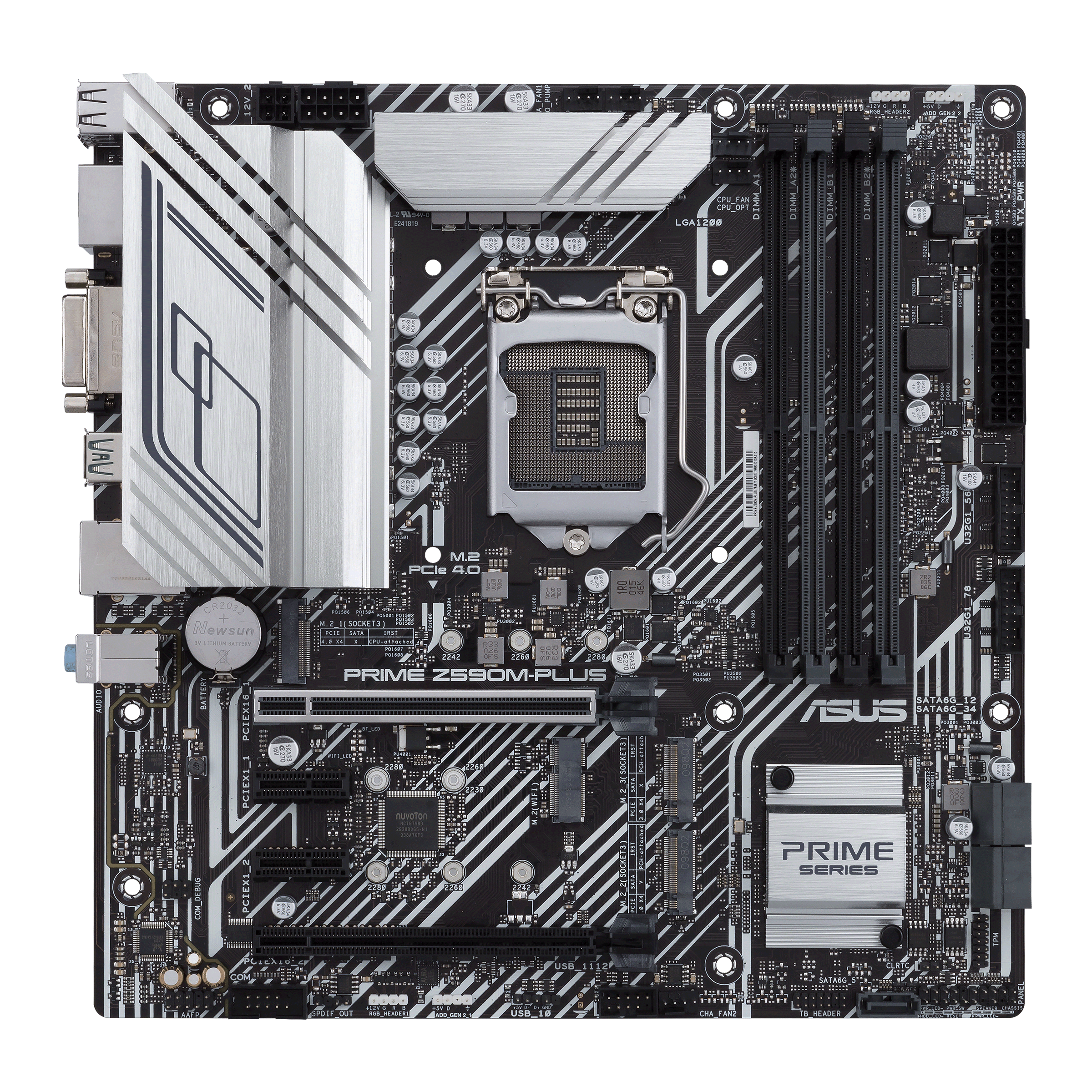 

Материнская плата ASUS PRIME Z590M-PLUS, Socket1200, Intel Z590, 4xDDR4, 2PCI-Ex16, 5SATA3, 7.1-ch, GLAN, 7USB 3.2, USB Type-C, DVI, HDMI, DisplayPort, mATX, Retail, PRIME Z590M-PLUS