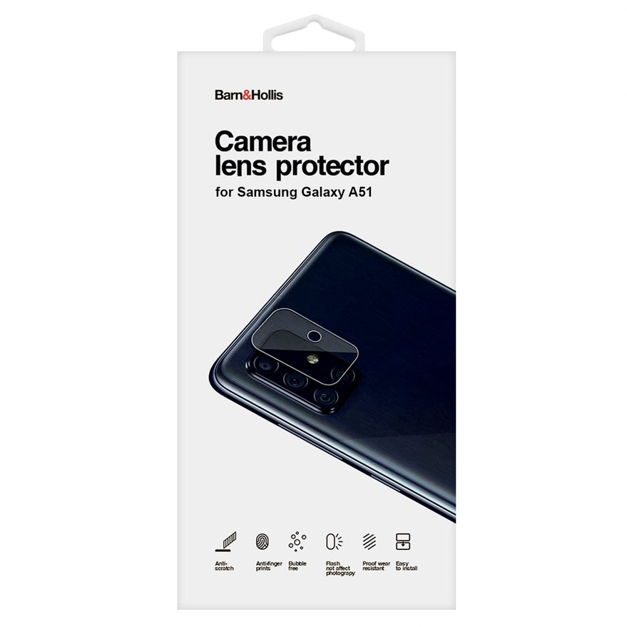 

Защитное стекло Barn&Hollis для камеры смартфона Samsung SM-A515 Galaxy A51, черный (УТ000022054)