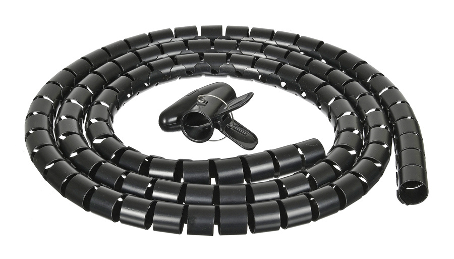 Кабельный органайзер Buro BHP CG252B Spiral Hose, 2.5 см, 2 м, черный
