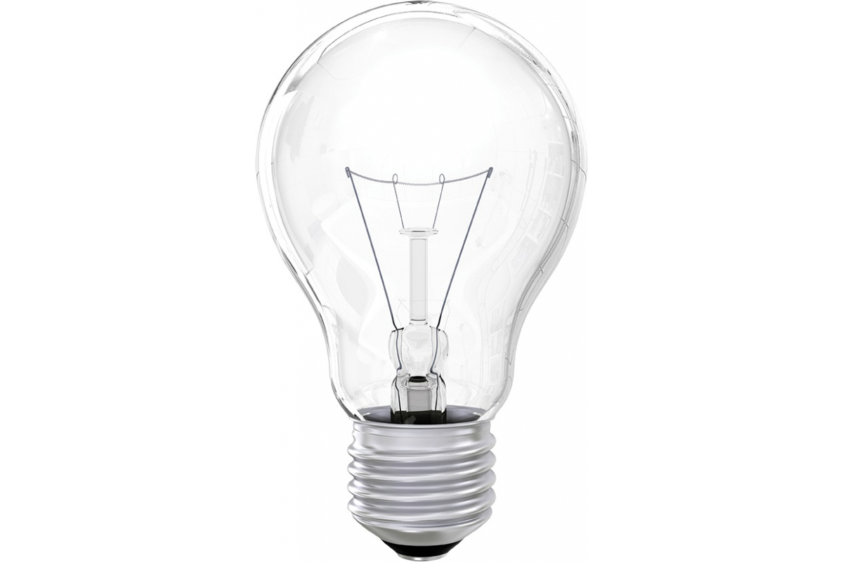 Лампа накаливания E27 груша/A60, 60Вт, 2700K / теплый свет, 700лм, ОНЛАЙТ OI-A-60-230-E27-CL (71662) - фото 1