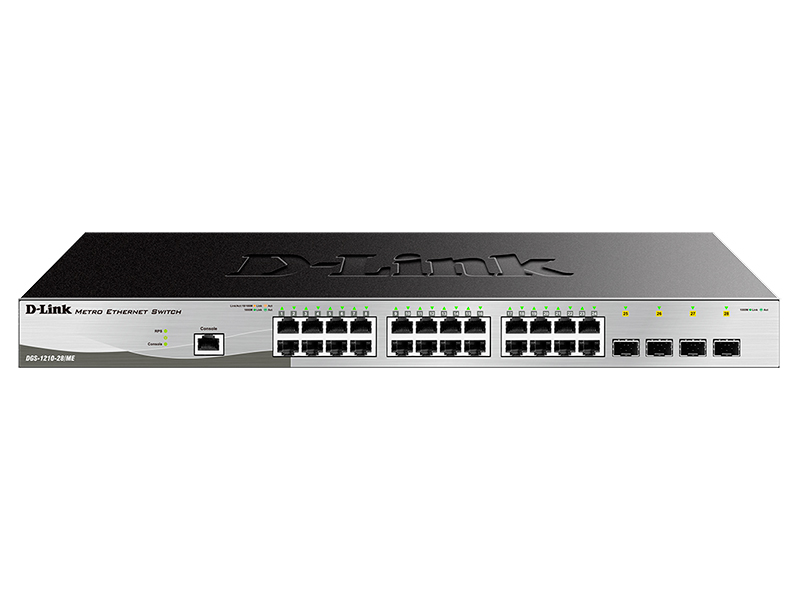 

Коммутатор D-link DGS-1210-28/ME, управляемый, кол-во портов: 24x1 Гбит/с, кол-во SFP/uplink: SFP 4x1 Гбит/с, установка в стойку (DGS-1210-28/ME/B1A), DGS-1210-28/ME