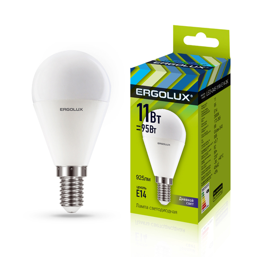 Лампа ERGOLUX LED-G45-11W-E14-6K (13629)