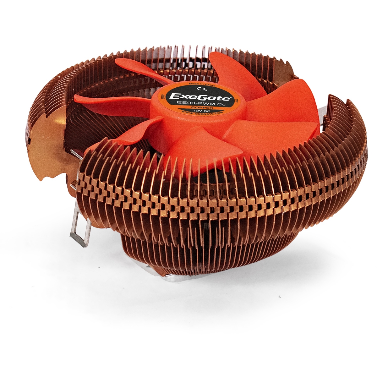 Кулер для процессора Exegate EE90-PWM.Cu, 90 мм, 2400rpm, 80 Вт