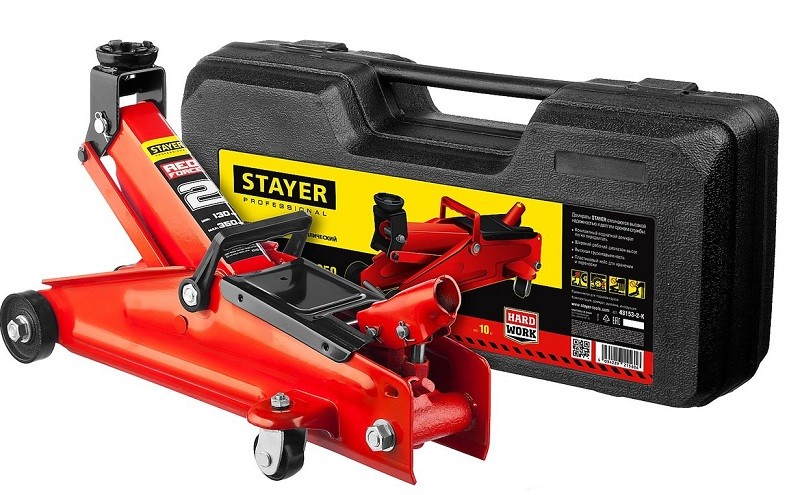 

Домкрат STAYER RED FORCE 43153-2-K, подкатной гидравлический, 2 т, 13 см-35 см, кейс (43153-2-K), 43153-2-K