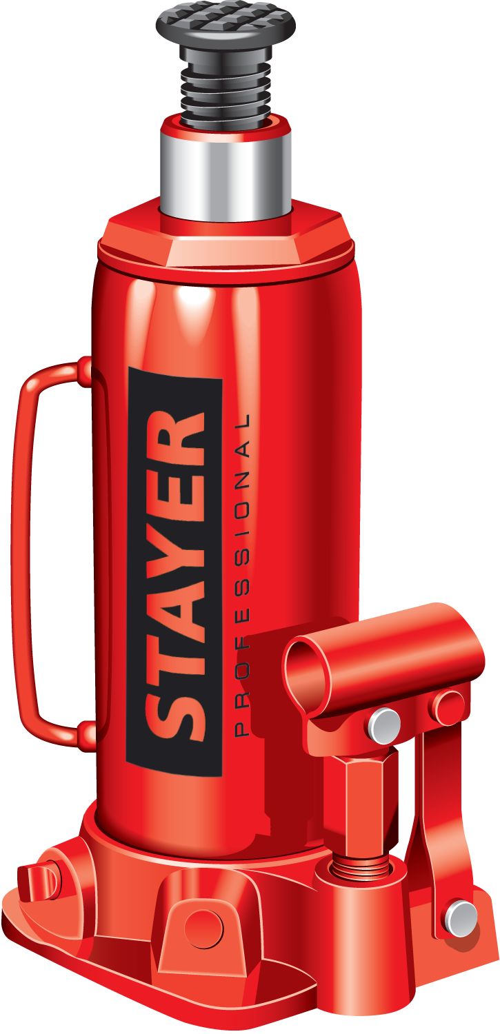 Домкрат STAYER RED FORCE 43160-12_z01, бутылочный гидравлический, 12 т, 230мм-465мм (43160-12_z01) - фото 1