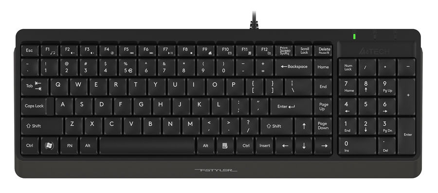 

Клавиатура проводная A4Tech FK15, мембранная, USB, черный, FK15