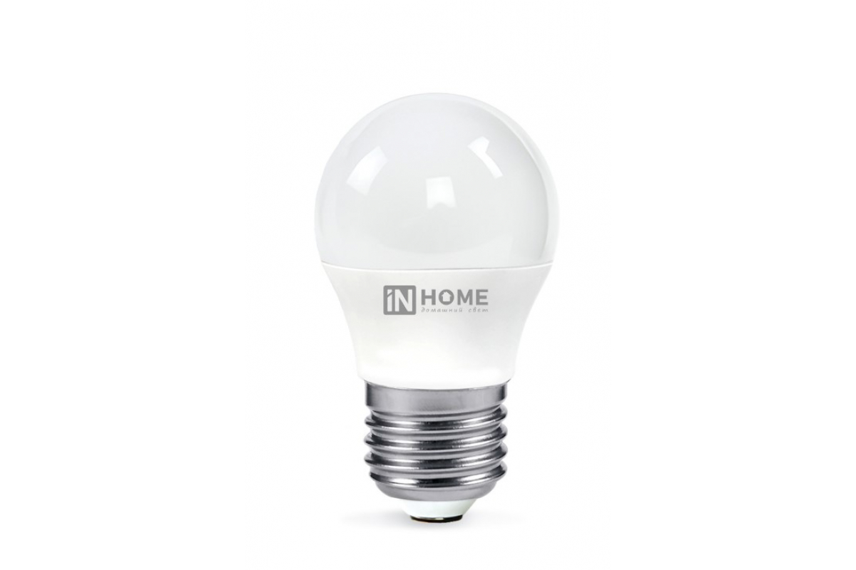 Лампа светодиодная E27 шар/P45, 11Вт, 4000K / белый, 820лм, IN HOME VC (4690612020617) - фото 1