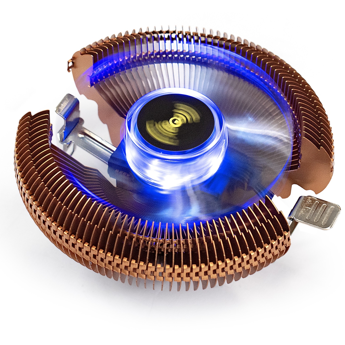 Кулер для процессора Exegate Wizard EE91-PWM.Cu.BLUE, 90 мм, 2400rpm, 80 Вт, Blue LED