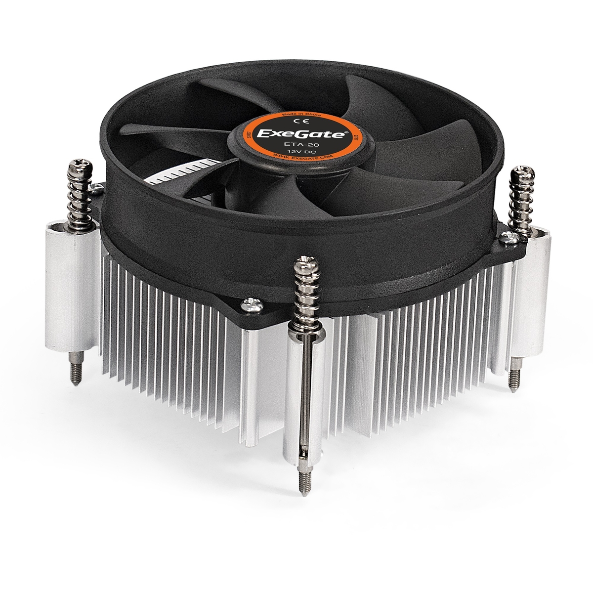 

Кулер для процессора Exegate ETA-20 для Socket 775/115x/1200/1356/1366, 90мм, 2200rpm, 22 дБА, 100Вт, 3-pin, Al (EX286142RUS), ETA-20