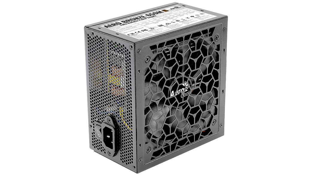 

Блок питания 650 Вт ATX AeroCool AERO BRONZE 650M, 120 мм, 80 Plus Bronze (4710562755053), AERO BRONZE 650M