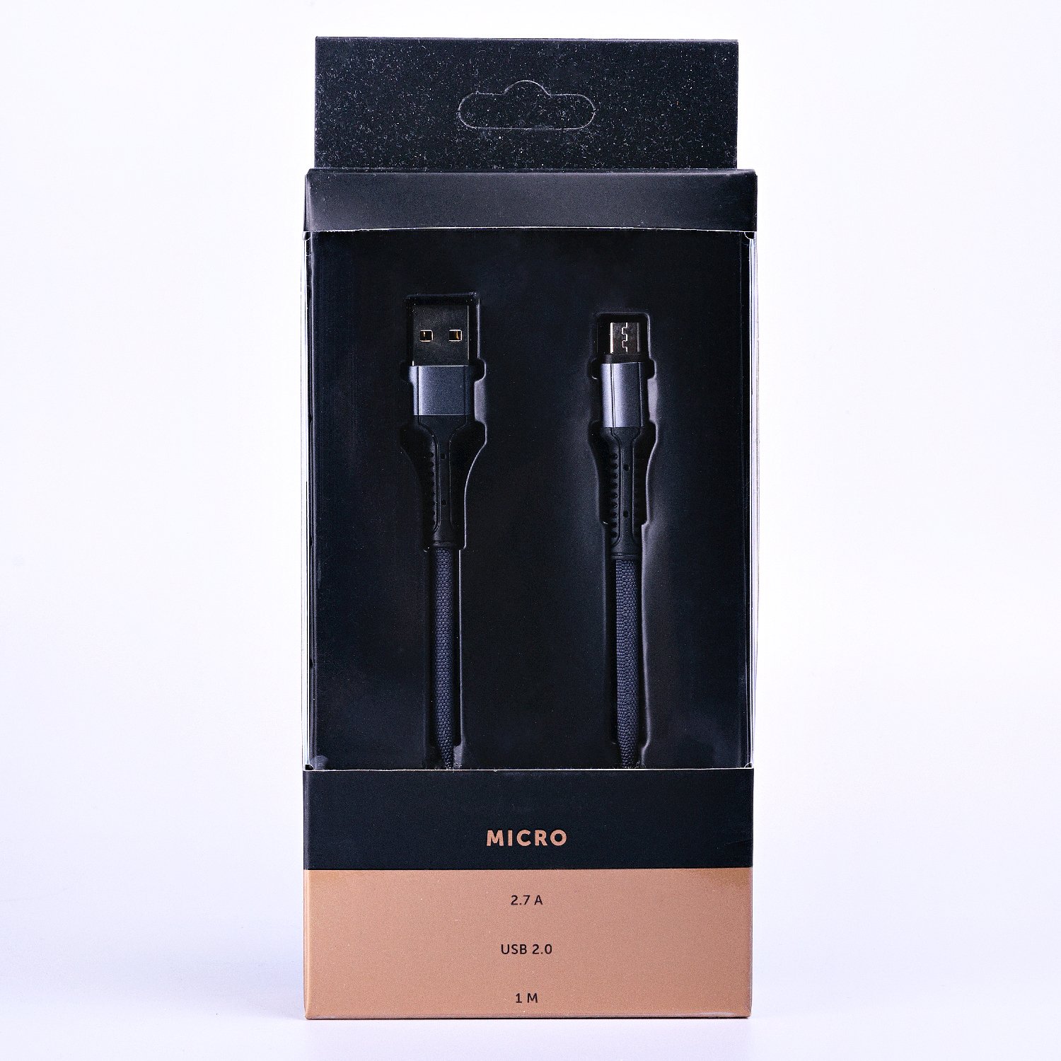 

Кабель USB 2.0(Am)-Micro USB 2.0(Bm), 2.7A, 1м, серый Kurato RORI M510 (110234), M510