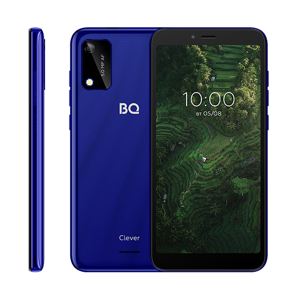 

Смартфон BQ 5745L Clever, 5.7" 720x1440 IPS, Unisoc SC9863A, 1Gb RAM, 32Gb, 3G/4G, Wi-Fi, BT, Cam, 2-Sim, 2700 мА⋅ч, Micro-USB, Android 10 Go, синий, 5745L Clever