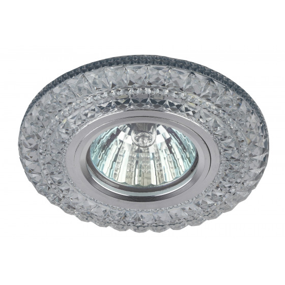 

Светильник точечный без лампы, GU5.3, 220 В, LED-подсветка, хром, ЭРА DK LD3 SL/WH+GR (Б0019204), DK LD3 SL/WH+GR