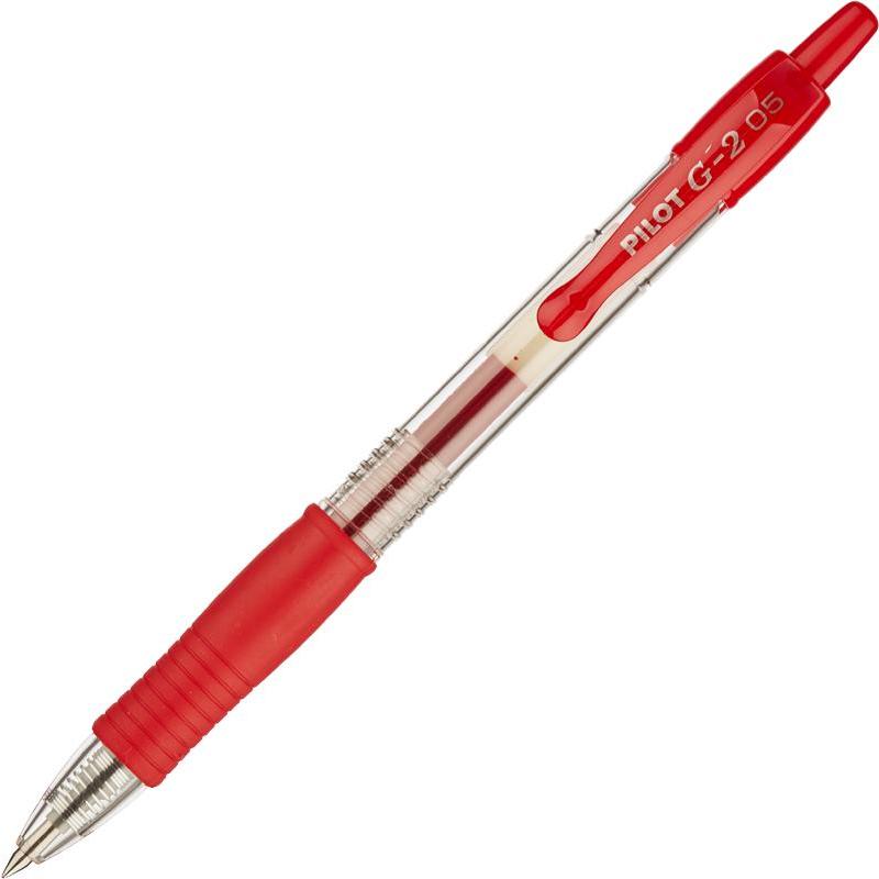 

Ручка гелевая PILOT BL-G2-5-R, красный, пластик (BL-G2-5-R), BL-G2-5-R