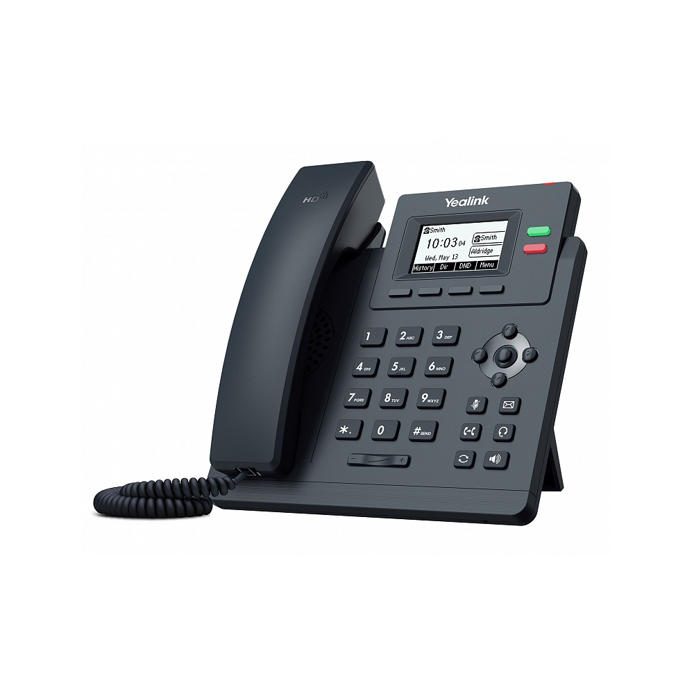 

VoIP-телефон Yealink SIP-T31P, 2 SIP-аккаунта, монохромный дисплей, PoE, черный, без БП (SIP-T31P WITHOUT PSU), SIP-T31P