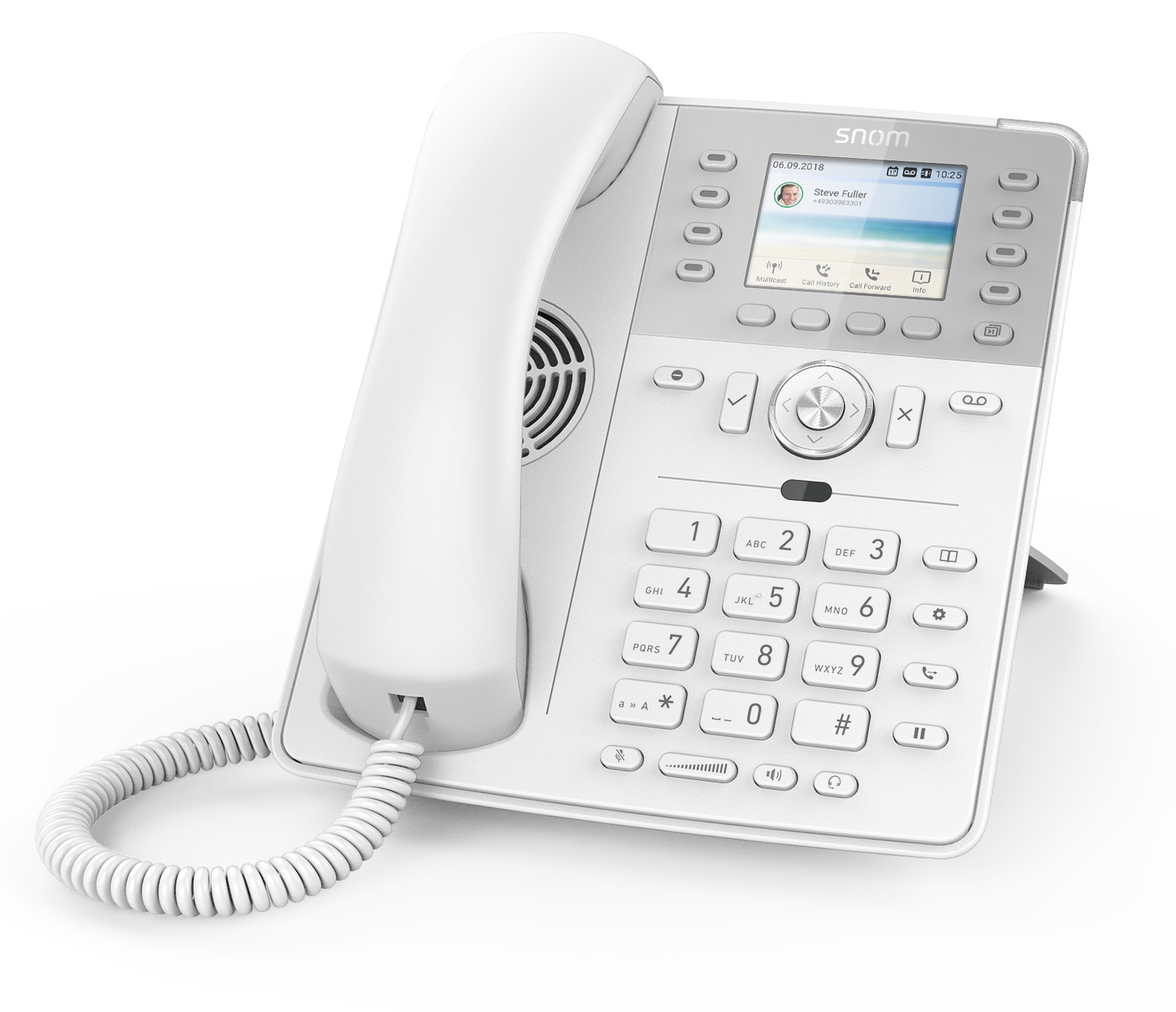 

VoIP-телефон Snom D735, 12 SIP-аккаунтов, монохромный дисплей, PoE, белый, D735