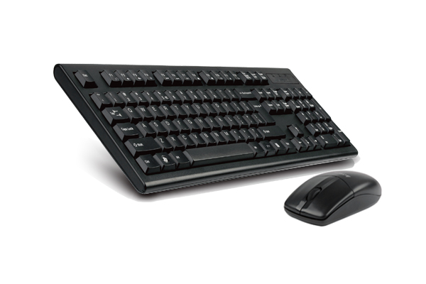 

Клавиатура + мышь A4Tech 3100N, беспроводная, USB, черный (613832), 3100N