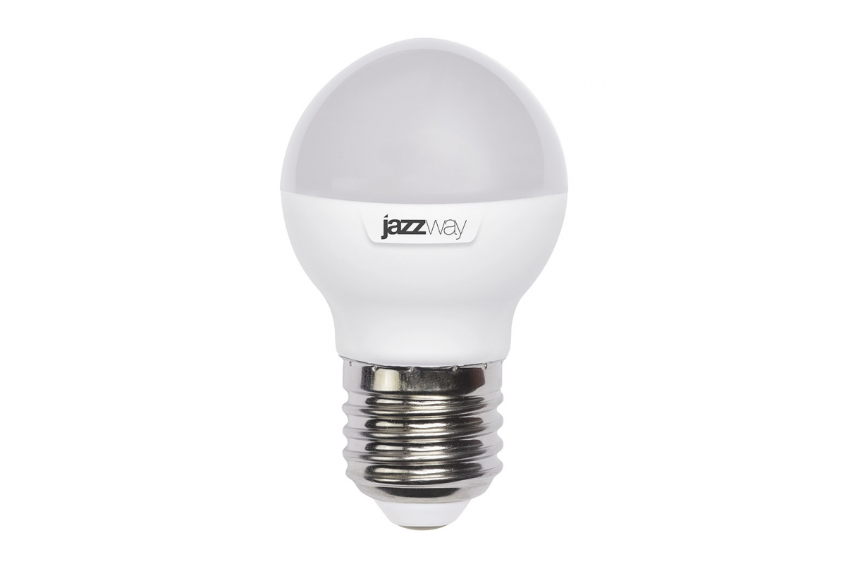 

Лампа светодиодная E27 шар/G45, 7Вт, 3000K / теплый свет, 580лм, Jazzway PLED-SP G45 7W E27 3000K (1027863-2), PLED-SP G45 7W E27 3000K