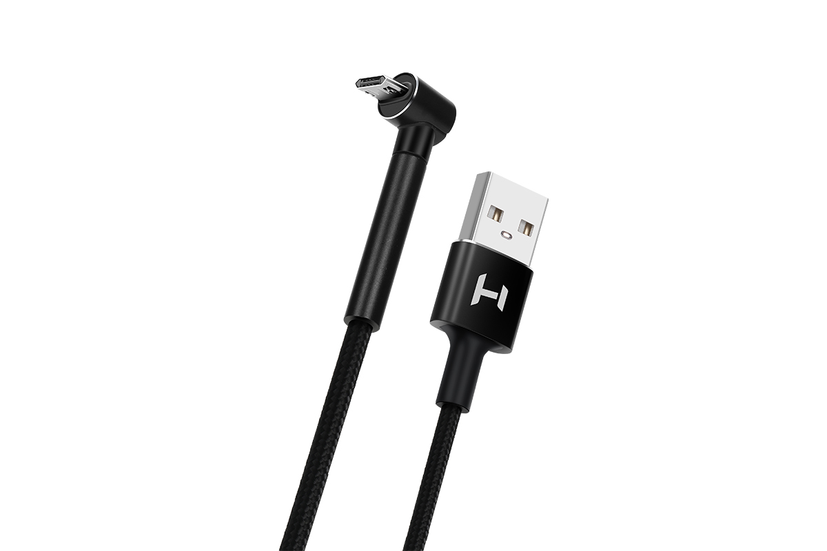 

Кабель USB-Micro USB, угловой, 2A быстрая зарядка, 1м, черный HARPER STCH-390, STCH-390