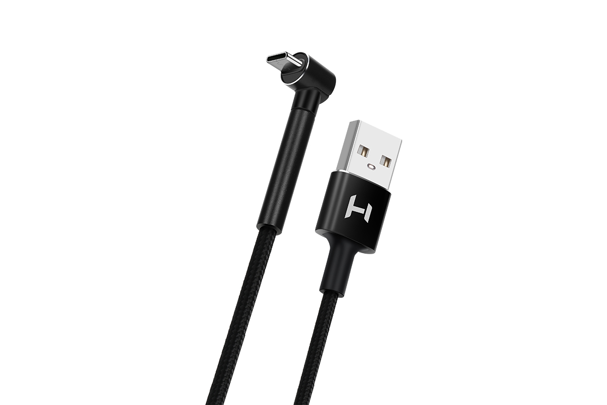 

Кабель USB 2.0(Am)-USB 2.0 Type-C(m), угловой, 2A быстрая зарядка, 1м, черный HARPER STCH-790, STCH-790