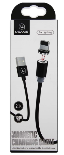 

Кабель USB-Lightning 8-pin, 1A, 1м, черный USAMS SJ292, SJ292