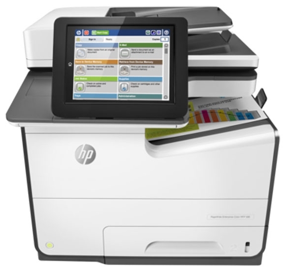 

МФУ струйный HP PageWide Enterprise 586dn, A4, цветной, 50стр/мин (A4 ч/б), 50стр/мин (A4 цв.), 1200x1200dpi, дуплекс, ДАПД-100 листов, сетевой, USB (G1W39A), 586dn