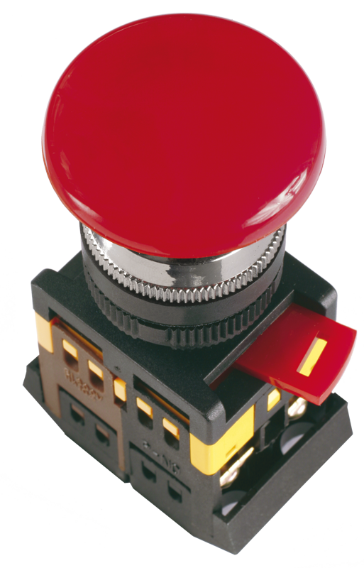 Кнопка грибовидная 22 мм, 1NO 1NC, красный, IEK AEAL-22 (BBG60-AEAL-K04)