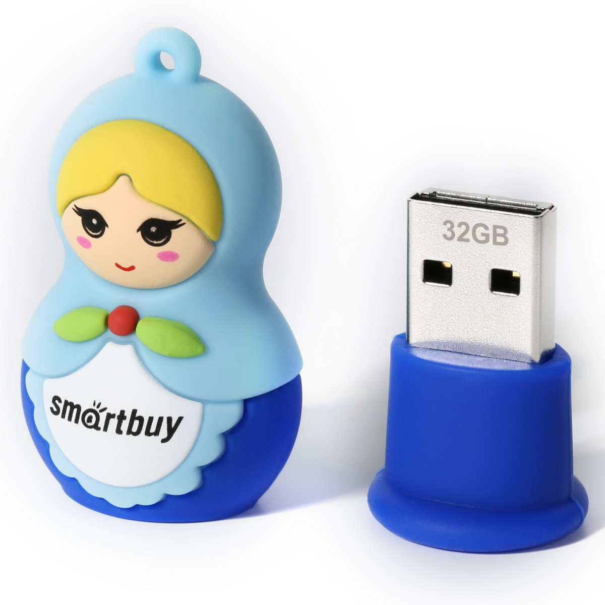 

Флешка 16Gb USB 2.0 SmartBuy Wild series Matrioshka, голубой/синий (SB16GBDoll), Matrioshka