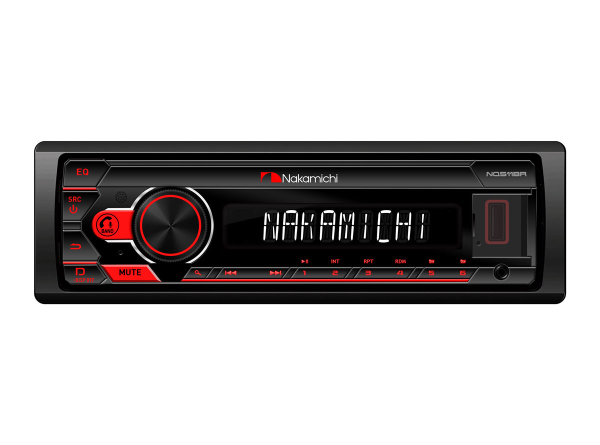 

Автомагнитола NAKAMICHI NQ511BR, 1 DIN, 4x50 Вт, USB, черный, NQ511BR