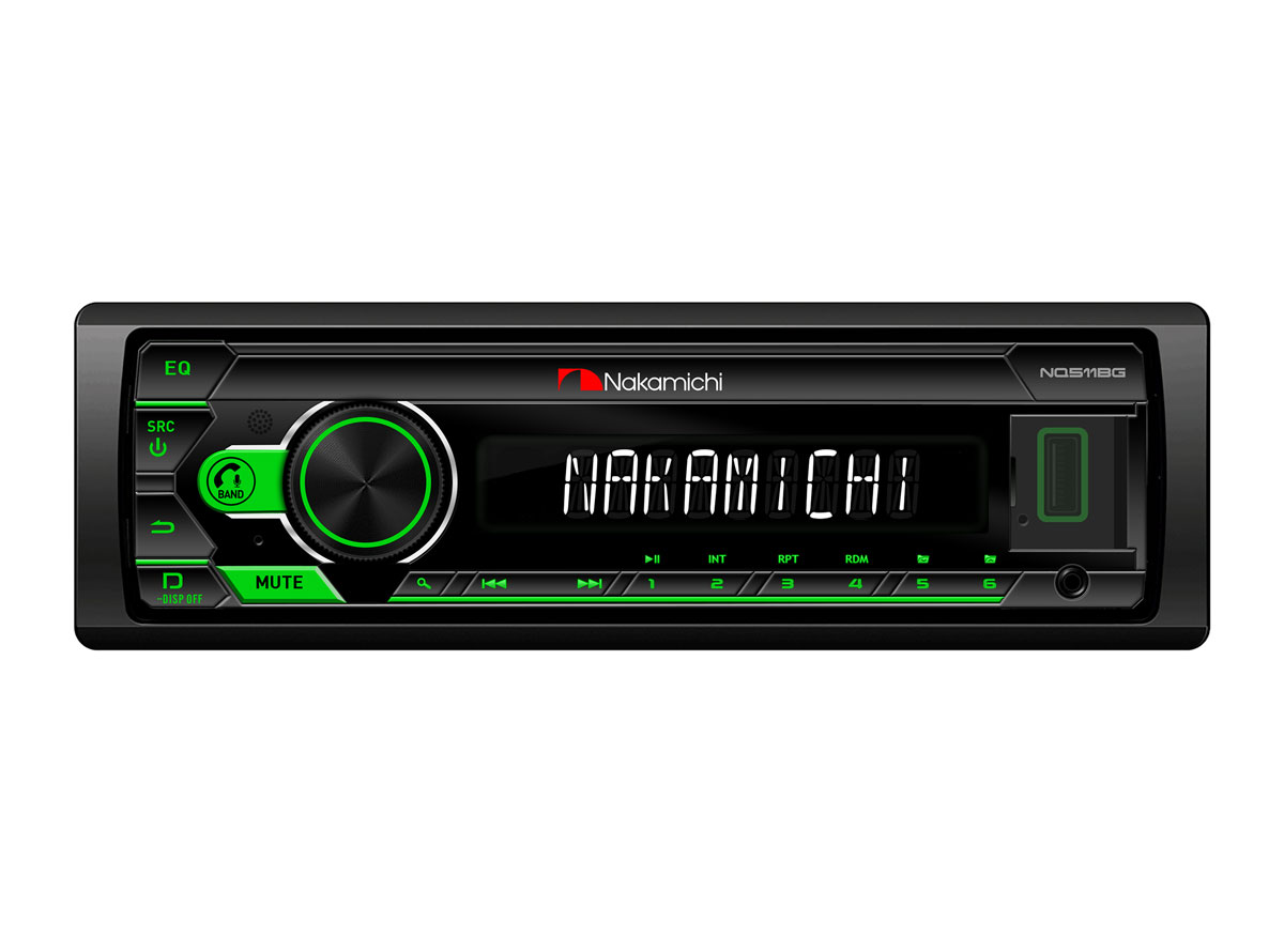 

Автомагнитола NAKAMICHI NQ511BG, 1 DIN, 4x50 Вт, USB, черный, NQ511BG